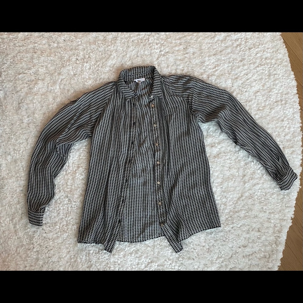 Reiss Checkered B&W Shirt Size 2